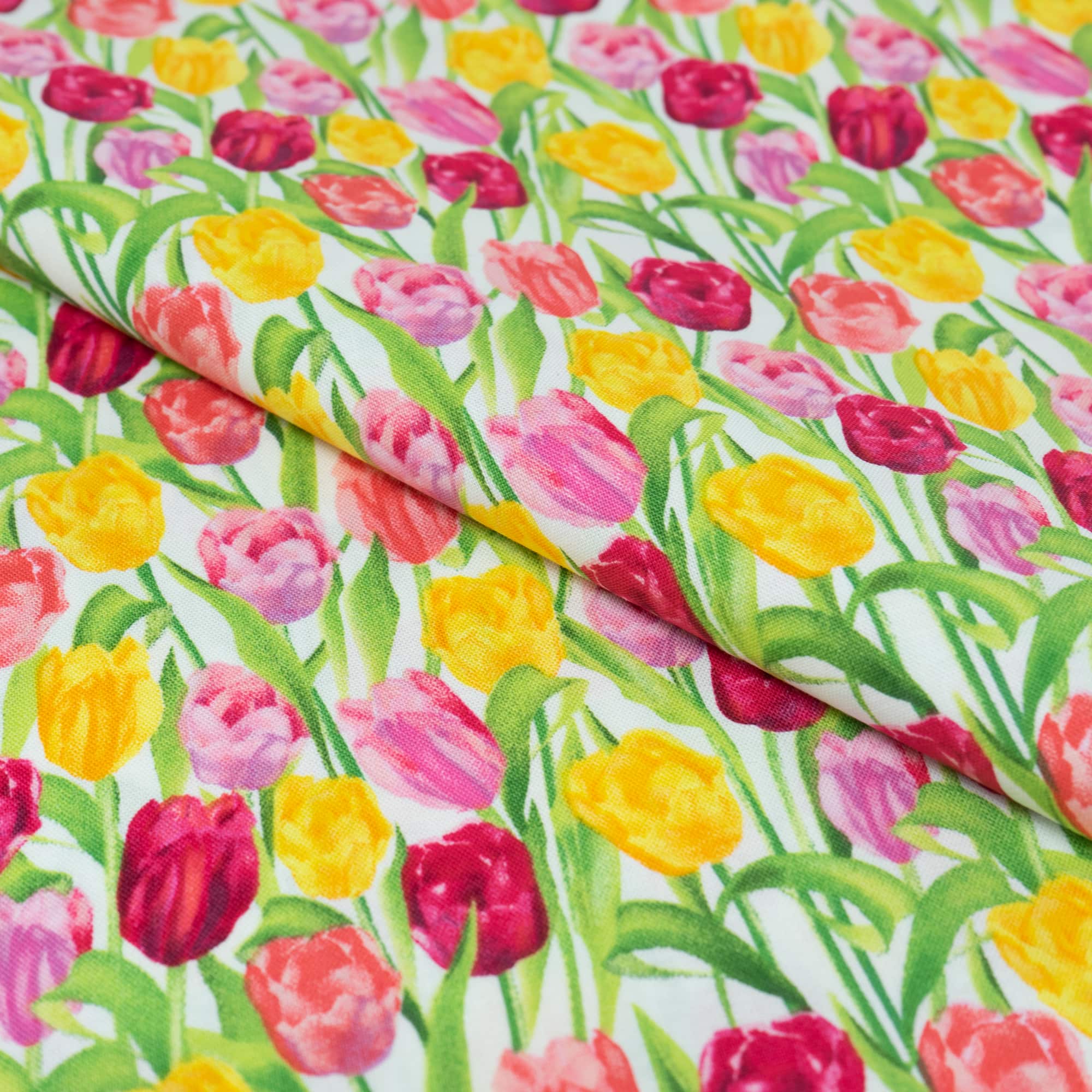 SINGER Multi Tulip Cotton Fabric